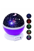 Pazariz Dönen Gökyüzü Renkli Yıldızlı Projeksiyon Gece Lambası - 1
