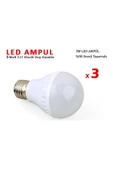Pazariz 3w Enerji Tasarruflu Led Ampul ( 3 Adet ) thumbnail 2