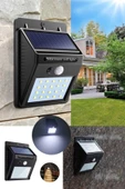 Pazariz Güneş Enerjili Sokak Lambası Solar Bahçe Armatürü Aydınlatması Dış Mekan Işık 20 Led - 1