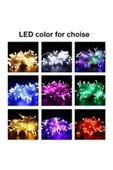 Pazariz 10mt Rgb 100 Led Fişli Noel Parti Yılbaşı Ağaç Dekoratif Aydınlatma Lambası Animasyonlu Süsleme - 1