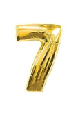 Pazariz Fırsat Ayı 7 Rakam Gold Altın Folyo Balon Harfli Helyum Balon 100 Cm Dev Boy - 1