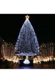 Pazariz 10mt Beyaz 100 Led Fişli Noel Parti Yılbaşı Ağaç Dekoratif Aydınlatma Lambası Animasyonlu Süsleme thumbnail 1