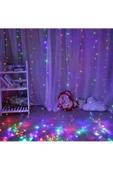 Pazariz 8 Fonksiyonlu 2 Metre 200 Led 10 Saçak Rgb Led Perde Aydınlatma - 2