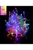 Pazariz 10mt Rgb 100 Led Fişli Noel Parti Yılbaşı Ağaç Dekoratif Aydınlatma Lambası Animasyonlu Süsleme thumbnail 2
