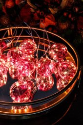 10 Kırmızı Ampüllü Led Aydınlatma 360cm - 1