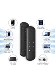 Pazariz 2.4ghz Klavye Sesle Kumanda Jiroskop Air Mouse Akıllı Tv Android Box Klavye Uzaktan Kumanda - 3