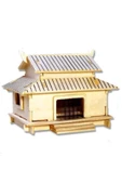 Pazariz Pazarız 3d Ahşap Puzzle Yapboz Maket Çin Ev Boyanabilir - 1