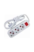 Pazariz 12w Led Ampul + 3 Metre Uzatmalı Anahtarlı 3lü Priz Set - 3