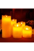 Pazariz Dekoratif Hareketli Pilli Led Mum 3 Adet - 1