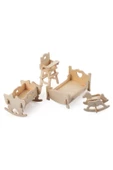 Pazariz Pazarız 3d Ahşap Puzzle Yapboz Maket Çocuk Odası Boyanabilir - 1