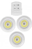 Pazariz Uzaktan Kumandalı Yapışkanlı 3'lü Spot Led Lamba - Pilli thumbnail 3