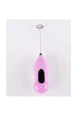 Pazariz Pilli Mini Mixer Kahve Süt Köpürtücü Karıştırıcı Cappucino Mixer Pembe - 1