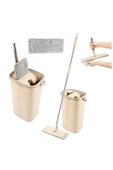 Pazariz Spin Mop Tablet Mop Krem 5 L + Yedek Mop Bez 4 Adet - 1