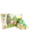 Pazariz Pazarız 3d Ahşap Puzzle Yapboz Maket Yeşil Ev Boyanabilir - 1