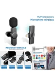 Pazariz Yaka Ios Lightning Kablosuz Mikrofon 2.4 Ghz Iphone Video Kayıt Canlı Yayın thumbnail 3