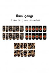 İncili Zincirler 36 Adet Tırnak Dövme Seti,Tırnak Tattoo,Nail Art ,Tırnak Sticker - 4