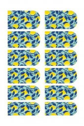 Limon Tırnak Dövmesi,Tırnak Tattoo,Nail Art ,Tırnak Sticker - 2