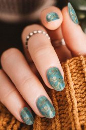 Badem Çiçekleri Tırnak Dövmesi,Tırnak Tattoo,Nail Art ,Tırnak Sticker thumbnail 1