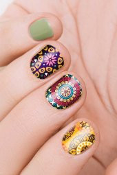 Etnik Tırnak Dövmesi,Tırnak Tattoo,Nail Art ,Tırnak Sticker - 1