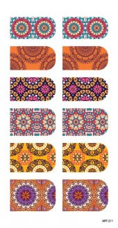 Etnik Tırnak Dövmesi,Tırnak Tattoo,Nail Art ,Tırnak Sticker - 2