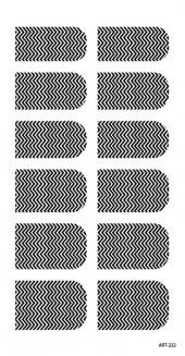 Zigzag Çizgiler Tırnak Dövmesi,Tırnak Tattoo,Nail Art ,Tırnak Sticker - 2