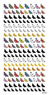 Kelebek Tırnak Dövmesi,Tırnak Tattoo,Nail Art ,Tırnak Sticker thumbnail 2