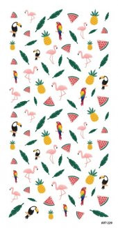 Tropik Tırnak Dövmesi,Tırnak Tattoo,Nail Art ,Tırnak Sticker thumbnail 2
