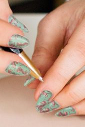Kaplan -2 Tırnak Dövmesi,Tırnak Tattoo,Nail Art ,Tırnak Sticker - 1