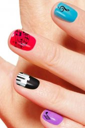 Nota Tırnak Dövmesi,Tırnak Tattoo,Nail Art ,Tırnak Sticker - 1