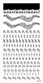 Nota Tırnak Dövmesi,Tırnak Tattoo,Nail Art ,Tırnak Sticker - 2