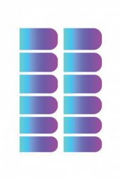 Ombre Tırnak Dövmesi, Tırnak Tattoo, Nail Art, Tırnak Sticker, Nail Sticker - 2