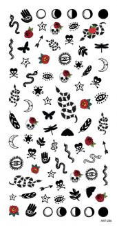 Ezoterik-1 Tırnak Dövmesi, Tırnak Tattoo, Nail Art, Tırnak Sticker - 3