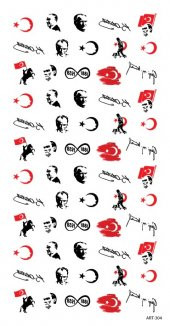 Atatürk Set Tırnak Dövmesi, Tırnak Tattoo, Nail Art, Tırnak Sticker - 2