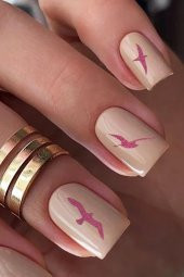 Kuşlar Metalik Tırnak Sticker, Nail Sticker, Nail Art thumbnail 1