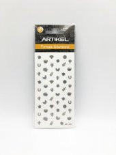 Gümüş Şekil Metalik Tırnak Sticker, Nail Sticker, Nail Art - 3