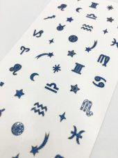 Burçlar Metalik Tırnak Sticker, Nail Sticker, Nail Art thumbnail 2
