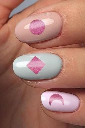 Şekil Metalik Tırnak Sticker, Nail Sticker, Nail Art - 1