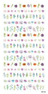 Çiçekler Tırnak Dövmesi,Tırnak Tattoo,Nail Art ,Tırnak Sticker - 3