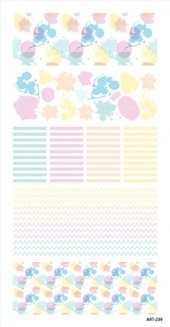 Soft Renkli Çizgi Tırnak Dövmesi,Tırnak Tattoo,Nail Art ,Tırnak Sticker - 3