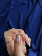 Çizgi Yüzler-2 Tırnak Dövmesi, Tırnak Tattoo, Nail Art, Tırnak Sticker - 2