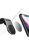 Pazariz Araba Içi Mıknatıslı Telefon Tutucu Siyah Samsung A31 Uyumlu thumbnail 3