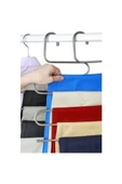 Pazariz Pazarız 5 Katlı Krom Akıllı Pantalon - Eşarp Askısı - 2 Adet Krom - 3