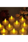 Pazariz 10 Adet Dekoratif Pilli Led Mum thumbnail 1