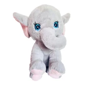Selay Toys Peluş Oturan Fil 30cm Gri 1012 - 1