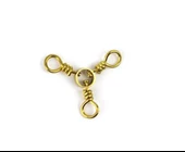 Brass 3-Way Swivels No:6 3 Lü Fırdöndü 12 Li Pkt - 1