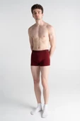 Mercan Erkek Bordo 6'lı Pamuklu Esnek Boxer thumbnail 2