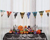 Cadılar Bayramı Halloween Flama Bayrak Banner Süs 8 li 3 Metre - 1
