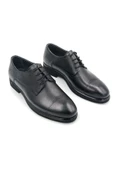 çelikler Hakiki Deri Siyah Bağlı Erkek Klasik Ayakkabı - 4