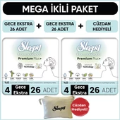 Sleepy Bio Natural Premium Plus Hijyenik Ped Mega Paket Gece Extra 26x2 (52 Adet) - 1