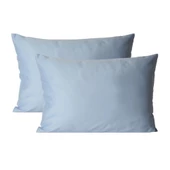 Clasy 2 Li Mavi % 100 Pamuk Saten Yastık Kılıfı 50 x 70 - 1